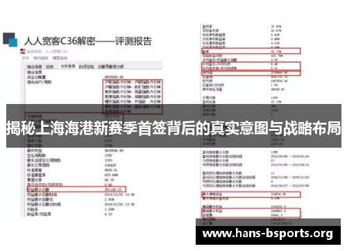 揭秘上海海港新赛季首签背后的真实意图与战略布局 揭秘上海海港新赛季首签背后的真实意图与战略布局
