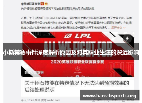 小斯禁赛事件深度解析原因及对其职业生涯的深远影响